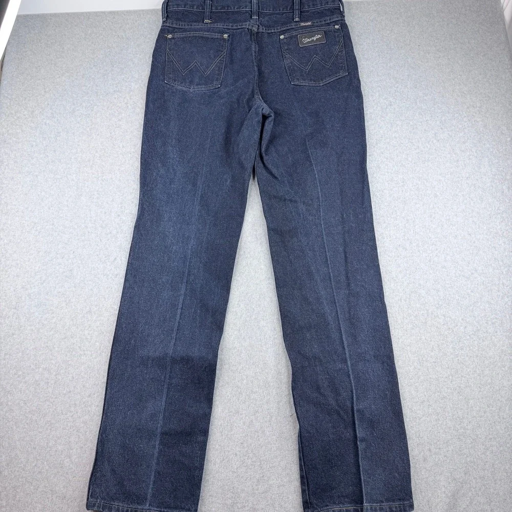 Wrangler 933SEDD Vintage Jeans 35x34 Made in USA Black Patch Dark Indigo Denim